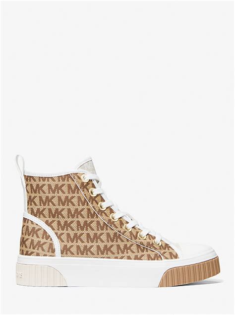 michael kors gertie color-block logo jacquard high-top sneaker|Gertie Color.